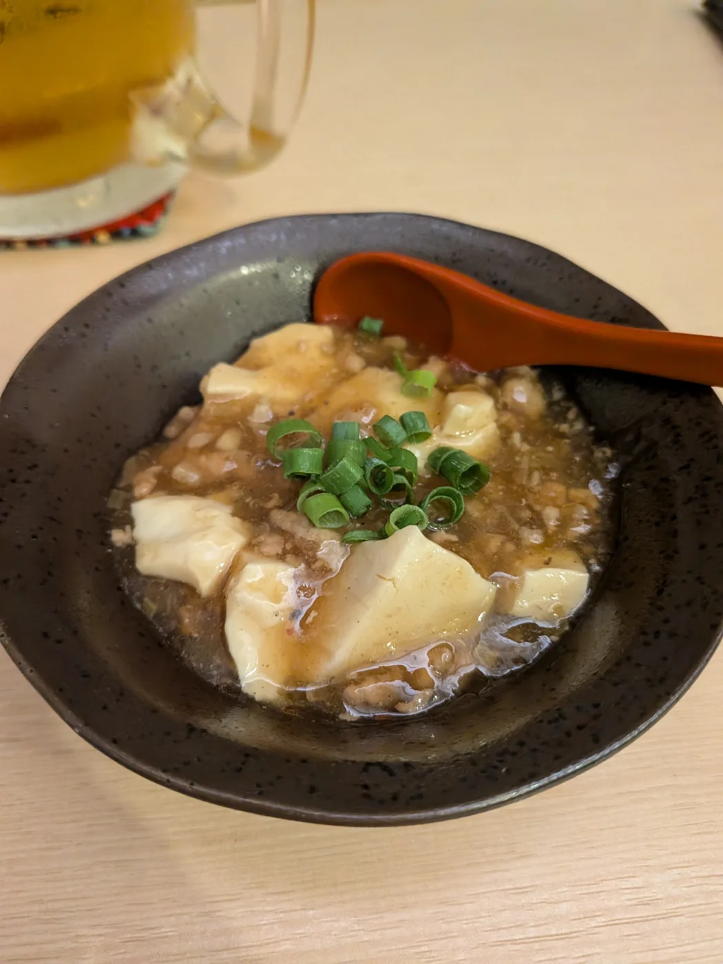 Japanese-style mapo tofu served at Furusato