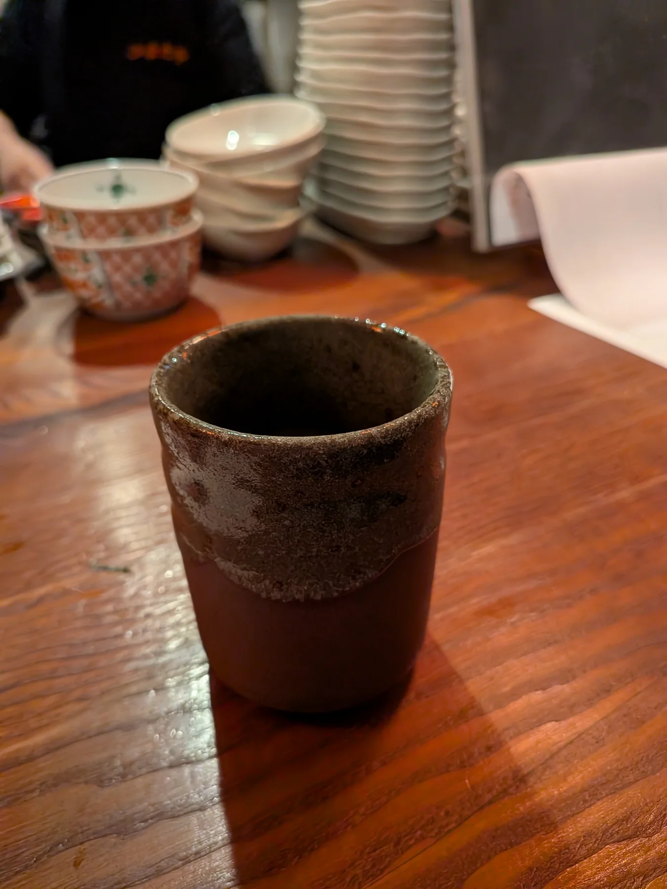 Sake cup at Hinataya