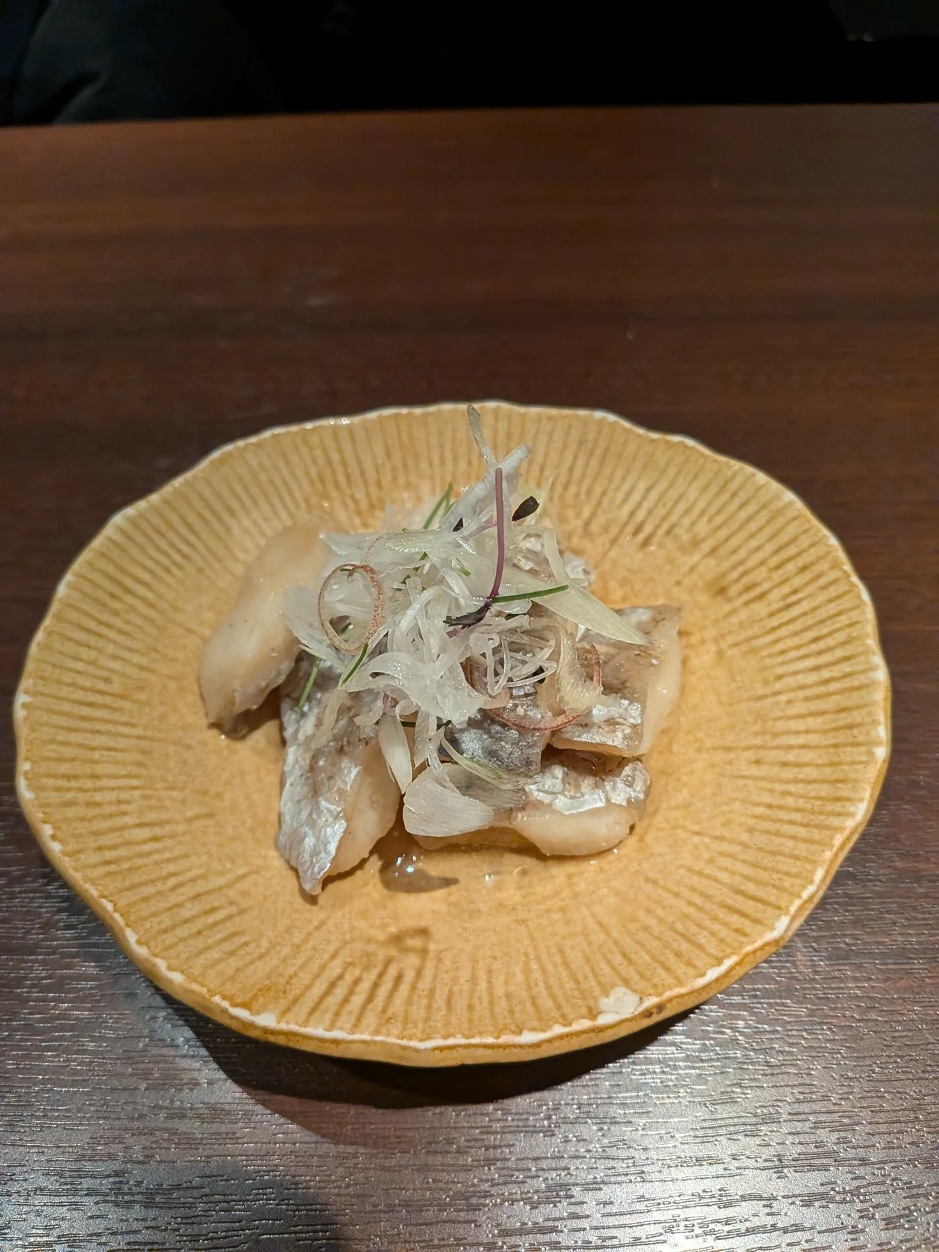 A dish of tachiuo nanbanzuke at Kuri in Ginza